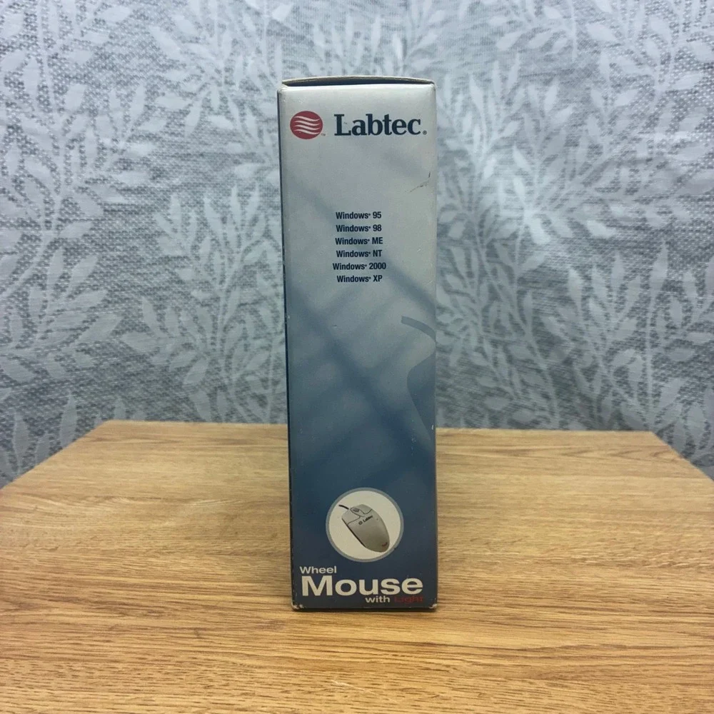 Vintage Labtec Wheel Mouse with Light PC Windows XP PS/2 Wired White New Box